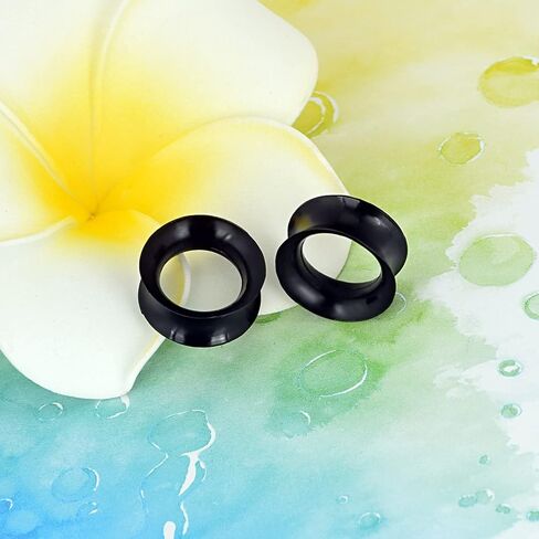 سيليكون الأذن الأنفاق 2 قطعة رقيقة جدا مزدوجة متوهج الأذن مقاييس المقابس المتوسع ثقب المجوهرات حجم 6 مللي متر-20 مللي متر in Kuwait