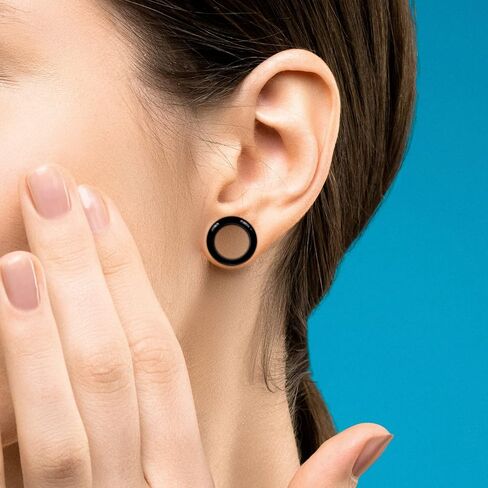 سيليكون الأذن الأنفاق 2 قطعة رقيقة جدا مزدوجة متوهج الأذن مقاييس المقابس المتوسع ثقب المجوهرات حجم 6 مللي متر-20 مللي متر in Kuwait