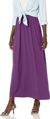 Star Vixen Women's Petite Modest Soft Dty Knit Pull-on Maxiskirt in Saudi Arabia