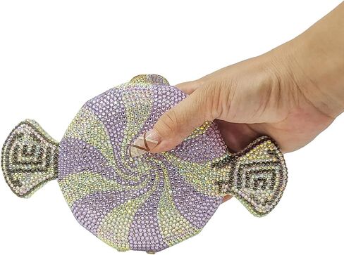 HUANG ZHUANG Cute Sweet Candy Clutch Purse Crystal Evening Bag Luxury Handbag for Prom Cocktail Party Banquet in Kuwait