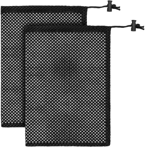 ELVES 2 قطعة حقيبة شبكية من النايلون المتين مع قفل حبل سحب منزلق، لكرات تنس الجولف، صالة الألعاب الرياضية، الدش، ألعاب الغسيل، الغوص in Kuwait