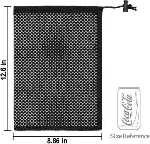 ELVES 2 قطعة حقيبة شبكية من النايلون المتين مع قفل حبل سحب منزلق، لكرات تنس الجولف، صالة الألعاب الرياضية، الدش، ألعاب الغسيل، الغوص in Kuwait