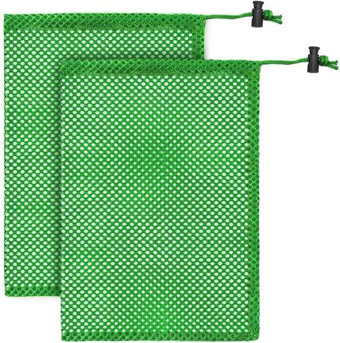 ايلفز شنطة شبكية متينة من النايلون مع قفل حبل سحب منزلق لكرات التنس وكرة الجولف وصالة الالعاب الرياضية والاستحمام وغسيل الالعاب والغوص من قطعتين in Kuwait