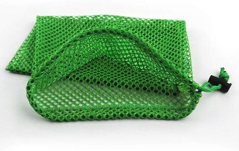 ايلفز شنطة شبكية متينة من النايلون مع قفل حبل سحب منزلق لكرات التنس وكرة الجولف وصالة الالعاب الرياضية والاستحمام وغسيل الالعاب والغوص من قطعتين in Kuwait