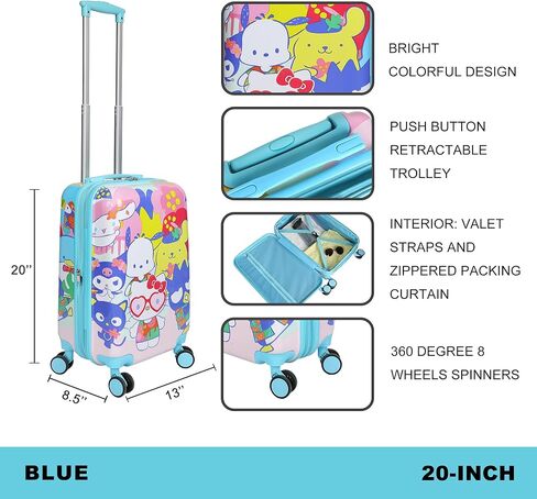 Bioworld Hello Kitty & Friends Character Group 20" Carry-On Luggage-OSFA in Saudi Arabia