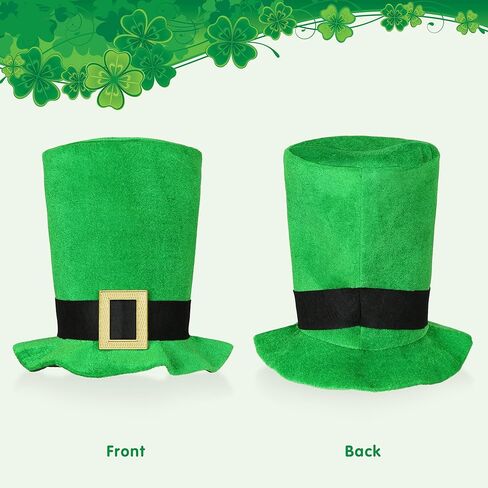 مجموعة إكسسوارات يوم القديس باتريك من كوسريا للكبار، حمالات مرنة للقبعة الأيرلندية، نظارات شامروك، قلائد لحية in Kuwait