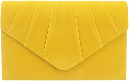 Women's Evening Bag Pleated Envelope Clutch Handbag Velvet Purse Wedding Party Bridal Shoulder Bag in Kuwait