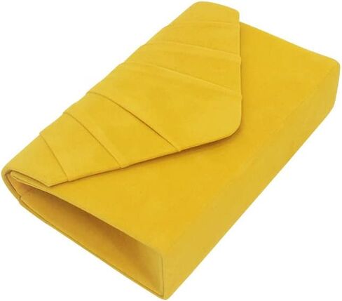 Women's Evening Bag Pleated Envelope Clutch Handbag Velvet Purse Wedding Party Bridal Shoulder Bag in Kuwait