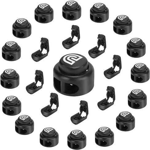 16 Pcs Shoelace Locks and 16 Pcs Clips with 4 Pairs of No Tie Shoelaces in Saudi Arabia