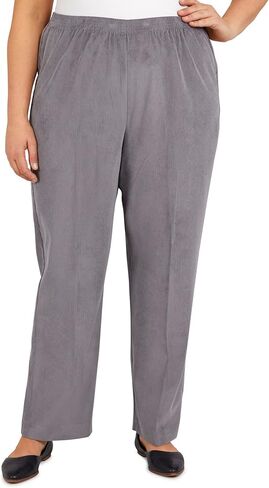 Alfred Dunner Women's Plus Size Classic Regular (Medium) Length Cord Pant in Kuwait