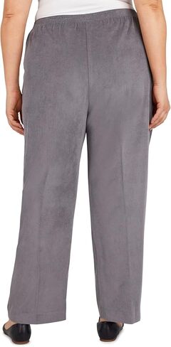 Alfred Dunner Women's Plus Size Classic Regular (Medium) Length Cord Pant in Kuwait