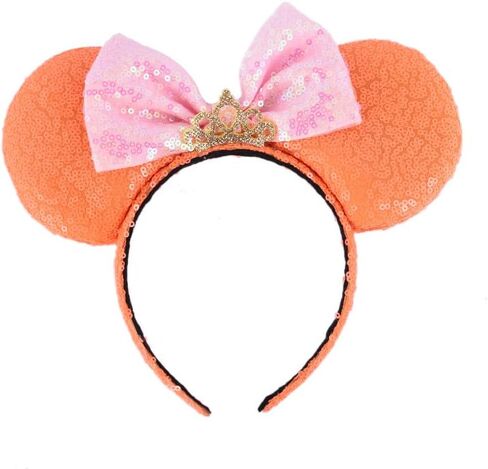 Colorful sequins Bowknot Headband Cute Mouse Ears Headband for Travel Party Festivals (Blue) in Saudi Arabia