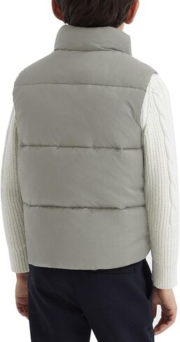 سترة منتفخة للأولاد من Meikulo سترة أطفال بسحاب وياقة واقفة مبطنة بدون أكمام سترات خارجية من 5 إلى 14 سنة in Kuwait