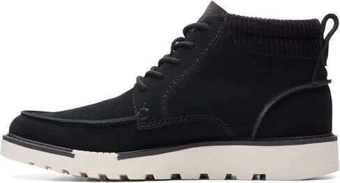 Clarks Men's Barnes Mid Oxford Boot, Black Suede, 11 in Saudi Arabia