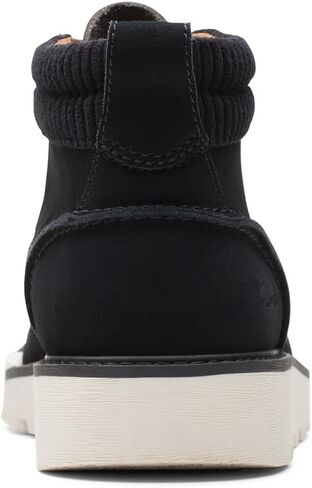 Clarks Men's Barnes Mid Oxford Boot, Black Suede, 11 in Saudi Arabia
