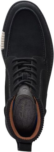 Clarks Men's Barnes Mid Oxford Boot, Black Suede, 11 in Saudi Arabia