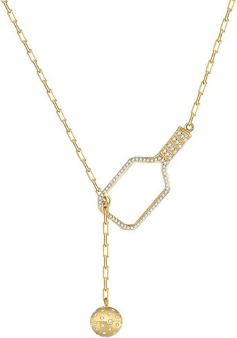 قلادة Pickleball Lariat Paddle - قلادة Pickleball من الذهب عيار 18 قيراط للنساء، مجوهرات Pickleball، هدية عيد الميلاد لمحبي Pickleball in Kuwait