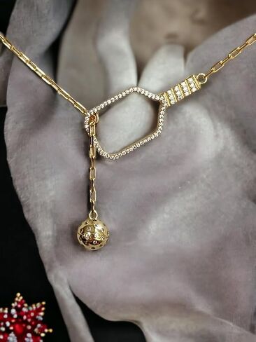 قلادة Pickleball Lariat Paddle - قلادة Pickleball من الذهب عيار 18 قيراط للنساء، مجوهرات Pickleball، هدية عيد الميلاد لمحبي Pickleball in Kuwait