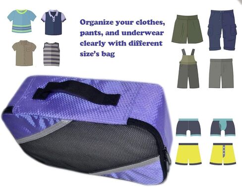Packing Cubes for Travel 5 Set - Compression Luggage Organizers Bags, 3 Various Sizes in Saudi Arabia