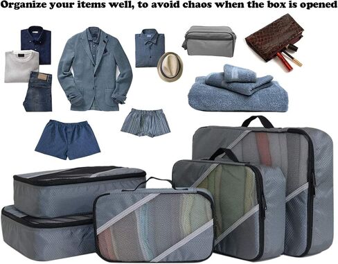 Packing Cubes for Travel 5 Set - Compression Luggage Organizers Bags, 3 Various Sizes in Saudi Arabia