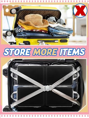 Hosuly 6 Pcs Compression Packing Cubes Packing Travel Organizer Cubes 14 x 10 Inches Packing Cubes for Suitcases Travel, Expandable Luggage Suitcase Bags, Black in Kuwait