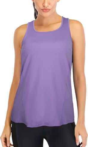 Tank Top for Women Racerback Sleeveless Workout Clothes Scoop Neck Exersice Yoga Running Gym Shirts Loose Fit in Saudi Arabia