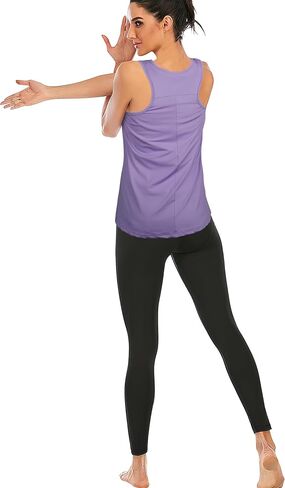 Tank Top for Women Racerback Sleeveless Workout Clothes Scoop Neck Exersice Yoga Running Gym Shirts Loose Fit in Saudi Arabia