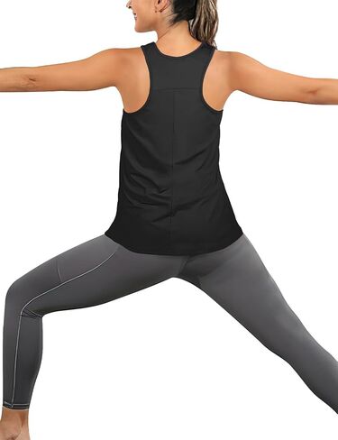 Tank Top for Women Racerback Sleeveless Workout Clothes Scoop Neck Exersice Yoga Running Gym Shirts Loose Fit in Saudi Arabia