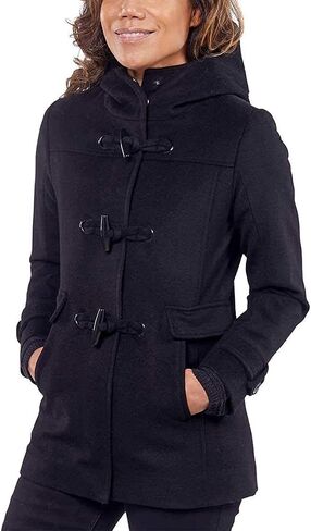 Pendleton Ladies' Toggle and Button Front Closure Wool Coat (XS, Black) in Saudi Arabia