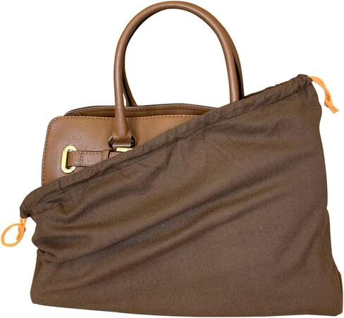 ByErika Flannel Dust Cover Bags for Handbags Purses Pocketbooks Shoes Boots Set of 2, 100% COTTON Drawstring Pouch 20"x17" (Large, Brown) in Saudi Arabia