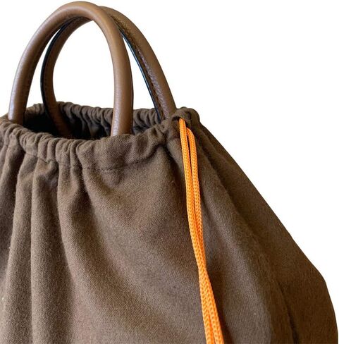 ByErika Flannel Dust Cover Bags for Handbags Purses Pocketbooks Shoes Boots Set of 2, 100% COTTON Drawstring Pouch 20"x17" (Large, Brown) in Saudi Arabia