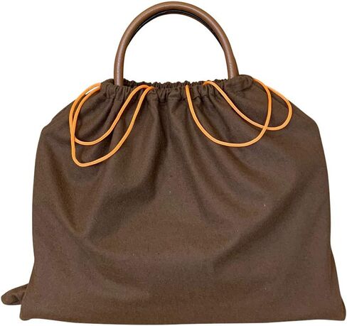 ByErika Flannel Dust Cover Bags for Handbags Purses Pocketbooks Shoes Boots Set of 2, 100% COTTON Drawstring Pouch 20"x17" (Large, Brown) in Saudi Arabia