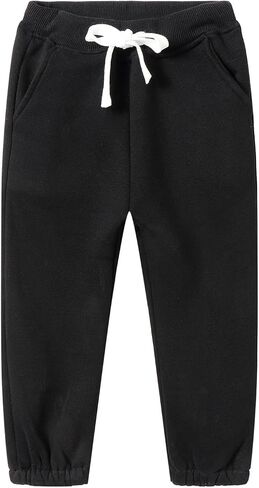 Mud Kingdom Girls Boys Drawstring Sweatpants Solid Colors Elastic Waist Slant Pockets 2-10 Years in Saudi Arabia