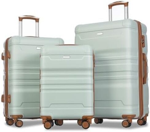 FridayParts Luggage Sets New Model Expandable ABS Hardshell 3pcs Clearance Luggage Hardside Lightweight Durable Suitcase sets Spinner Wheels Suitcase with TSA Lock 20"24"28" in Kuwait