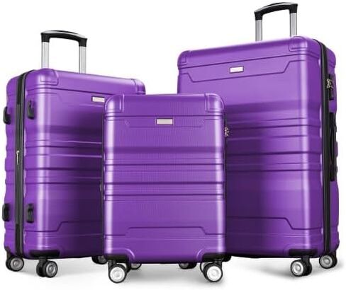 FridayParts Luggage Sets New Model Expandable ABS Hardshell 3pcs Clearance Luggage Hardside Lightweight Durable Suitcase sets Spinner Wheels Suitcase with TSA Lock 20"24"28" in Kuwait