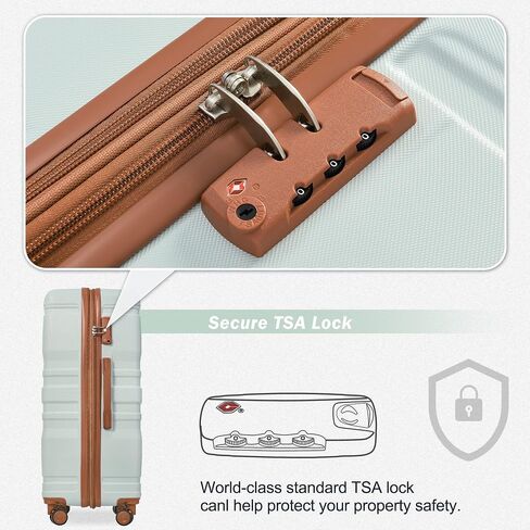 FridayParts Luggage Sets New Model Expandable ABS Hardshell 3pcs Clearance Luggage Hardside Lightweight Durable Suitcase sets Spinner Wheels Suitcase with TSA Lock 20"24"28" in Kuwait