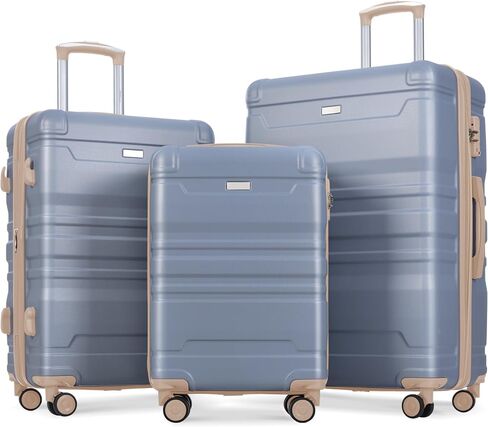 FridayParts Luggage Sets New Model Expandable ABS Hardshell 3pcs Clearance Luggage Hardside Lightweight Durable Suitcase sets Spinner Wheels Suitcase with TSA Lock 20"24"28" in Kuwait