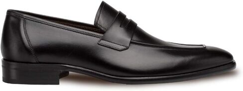 Mezlan Newport - Mens Luxury Penny Loafer Featuring Hand Finishes - Smooth European Calfskin Loafer - Handcrafted in Spain - Medium Width (Black, 9.5) in Saudi Arabia