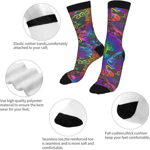 Unisex Novelty Crew Sock for Man Women Casual Funny Crazy Dress Socks in Kuwait