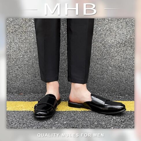 MHB Men's Mule Stylish Backless Slip-On Loafer Casual Dress Sandal Shoes Fashionable Slipper for Men Plus Size 7-13 in Kuwait