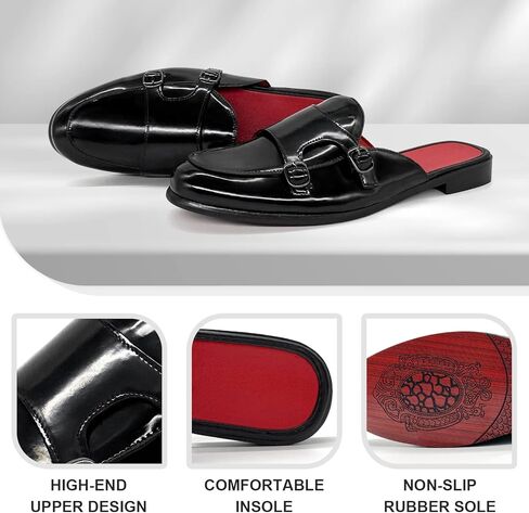 MHB Men's Mule Stylish Backless Slip-On Loafer Casual Dress Sandal Shoes Fashionable Slipper for Men Plus Size 7-13 in Kuwait