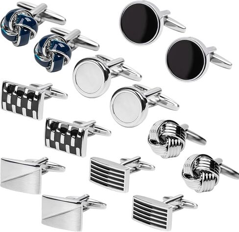 AXEN Cufflinks Cuff Links for Men and Women, Stainless Steel Cufflinks and Tuxedo Studs Set in Kuwait