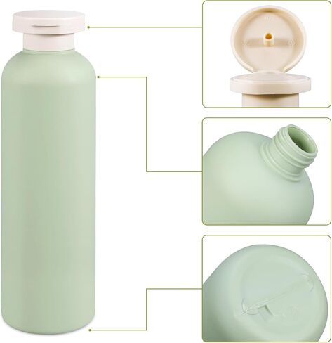6.8 oz Plastic Travel Shampoo Bottles, Refillable Flip Cap Squeeze Bottles for Toiletries, Large Leakage-Proof Travel Shampoo and Conditioner Bottles (Blue) in Kuwait