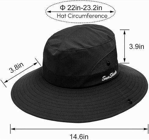 Womens Summer Sun Hat Beach Hat Wide Brim Outdoor UV Protection Hat Packable Mesh Bucket Hat with Ponytail Hole in Saudi Arabia