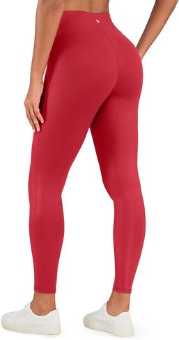 CRZ YOGA Butterluxe Matte Faux Leather Leggings for Women 26.5'' - No Front Seam High Waist Stretch Tights Pleather Pants in Saudi Arabia