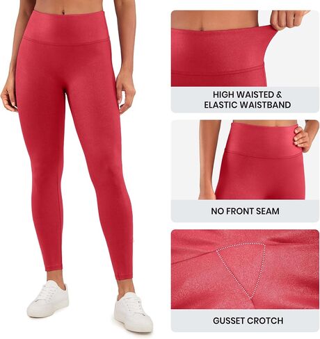 CRZ YOGA Butterluxe Matte Faux Leather Leggings for Women 26.5'' - No Front Seam High Waist Stretch Tights Pleather Pants in Saudi Arabia