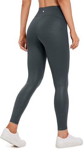 CRZ YOGA Butterluxe Matte Faux Leather Leggings for Women 26.5'' - No Front Seam High Waist Stretch Tights Pleather Pants in Saudi Arabia
