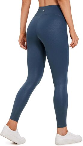 CRZ YOGA Butterluxe Matte Faux Leather Leggings for Women 26.5'' - No Front Seam High Waist Stretch Tights Pleather Pants in Saudi Arabia