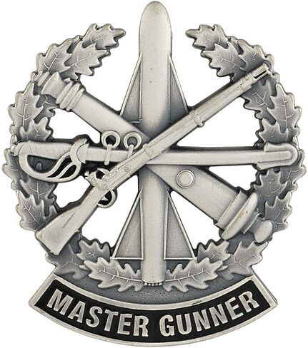 U.S. Army Master Gunner Identification Badge Silver Oxide Finish in Saudi Arabia