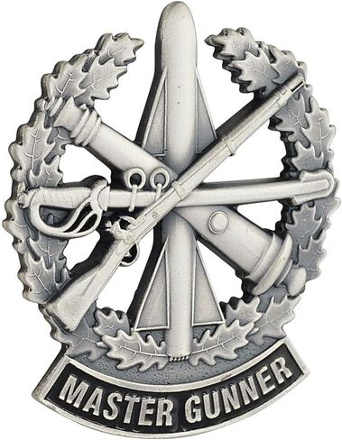 U.S. Army Master Gunner Identification Badge Silver Oxide Finish in Saudi Arabia